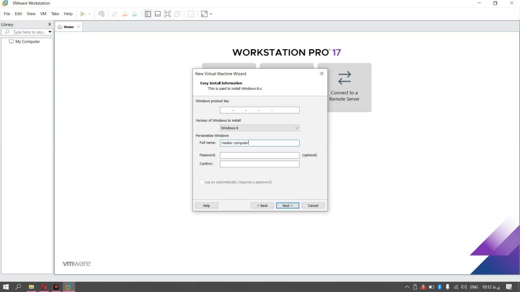 آموزش تصویری نصب ویندوز با نرم افزار Vmware WorkStation