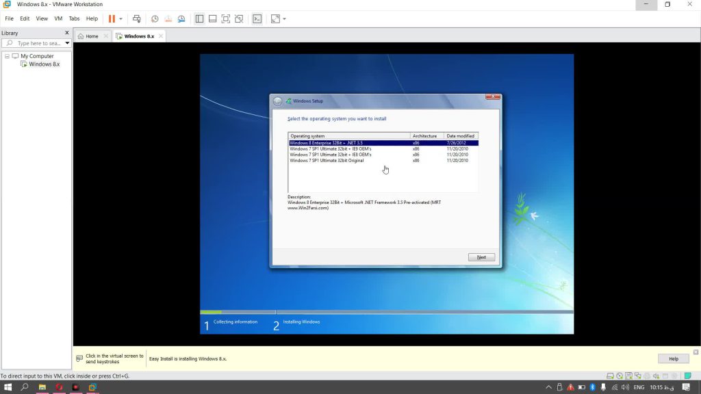 آموزش تصویری نصب ویندوز با نرم افزار Vmware WorkStation