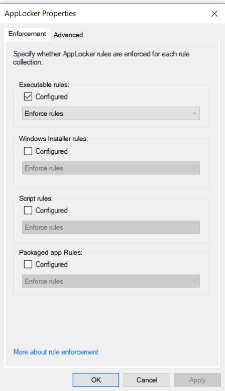 Applocker Properties