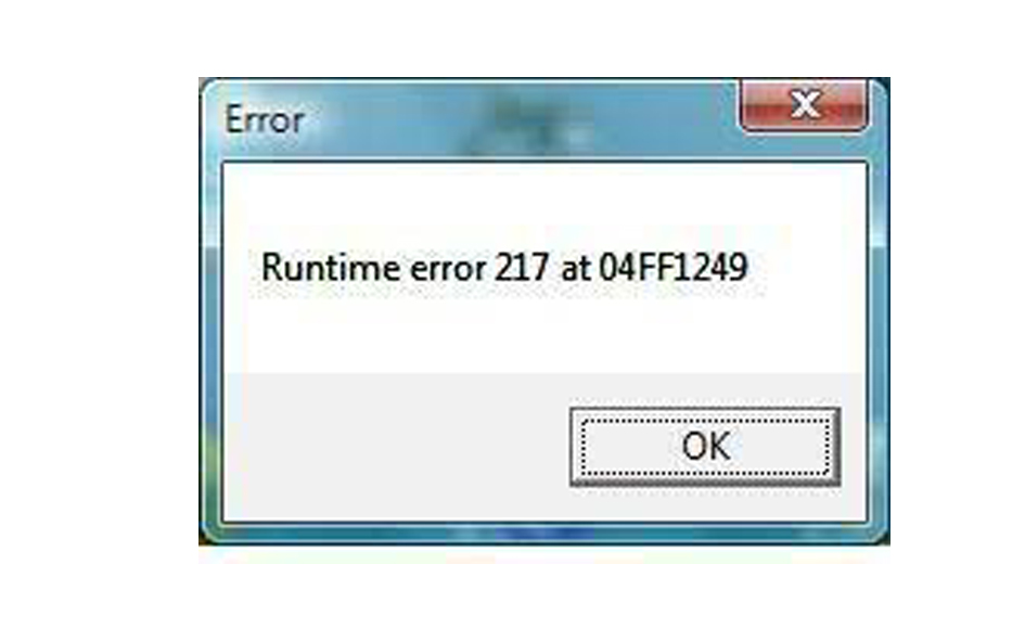 خطای Runtime Error 217