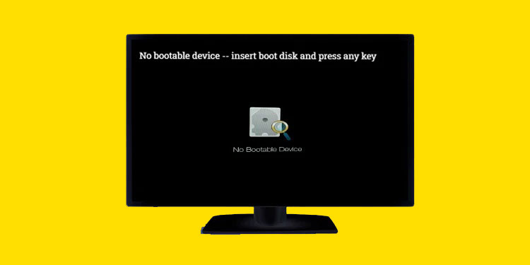 حل خطای No bootable Device