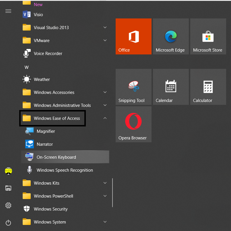 Windows Ease Of Access 