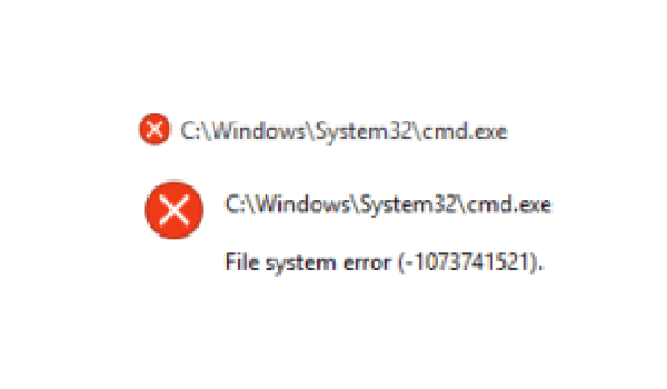 file system error